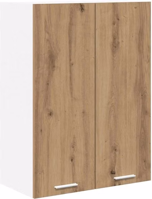 Mobiletto da interno moderno a parete 60 x 31 x 80 cm ampio spazio contenitivo design elegante finitura in rovere ingegnerizzato realizzato artigianalmente 02_0053320
