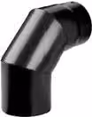Curva canna fumaria a 90 gradi PLUS LIGHT Save Fumisteria Nero opaco diametro 15 cm