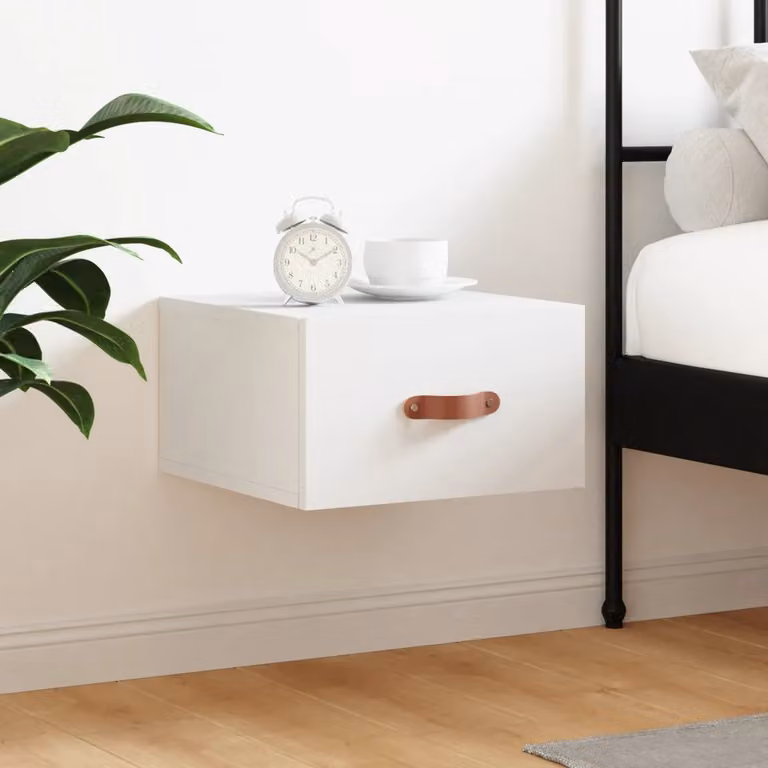 Comodino a muro vidaXL Bianco L 35 cm x P 35 cm x H 20 cm