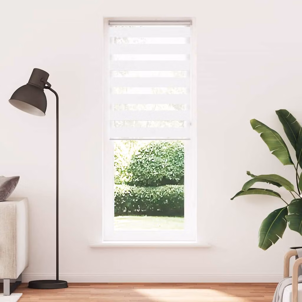 vidaXL Tenda a Rullo Zebra Larghezza Tessuto 85,9 cm Poliestere