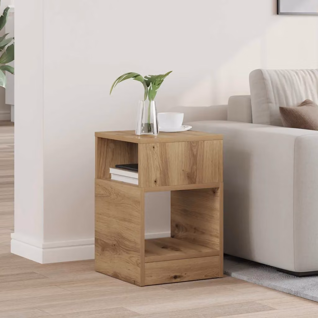 vidaXL Tavolino moderno in rovere marrone L/P/H: 30,5 x 30 x 45 cm