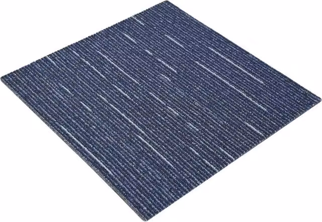 Piastrella per tappeto a strisce blu DESIGN IN in polipropilene, confezione da 36 pezzi, L/P: 50 x 50 cm