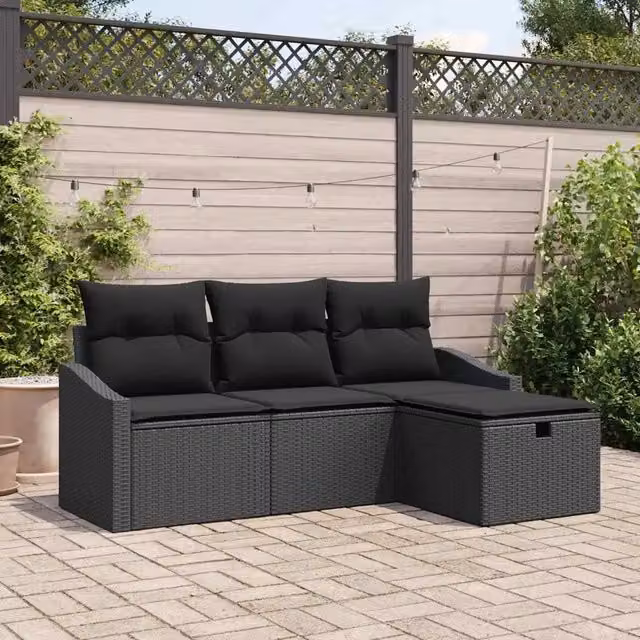 Set di divani 4 pz polyrattan 3360584