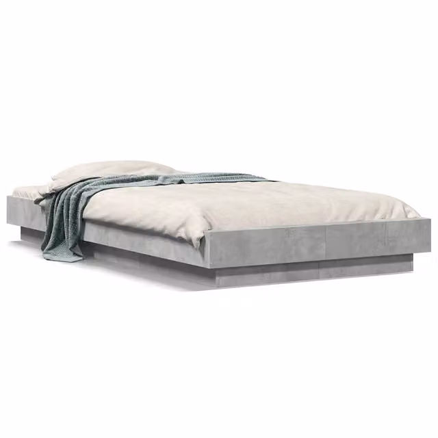 Letto singolo per adulti Design In in legno multistrato grigio cemento 100x200 cm – 1