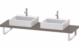 Duravit Konsole Cpmpact L-Cube 80-200x48cm, 2 A., Stä 4,5cm, f Gr hgl