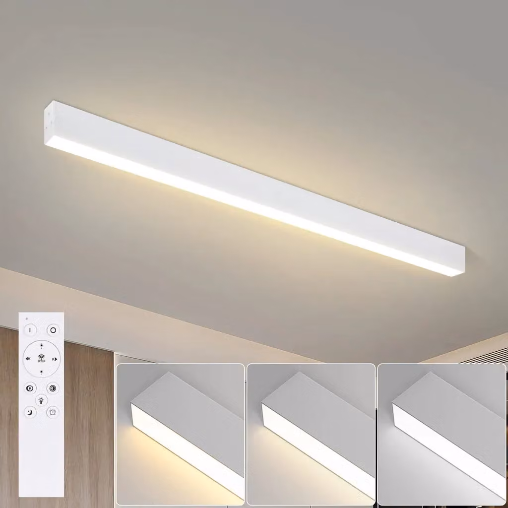 ZMH LED plafoniera soggiorno 25W moderno bianco 80CM plafoniera dimmerabile con telecomando per camera da letto cucina ufficio sala da pranzo