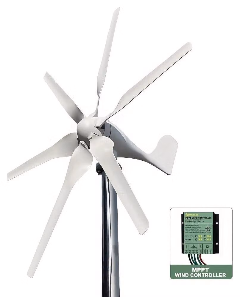 Turbina eolica orizzontale da 1000W - Generatore eolico - Turbina eolica - Microturbina - Generatore per sistemi off-grid - 12V/24V
