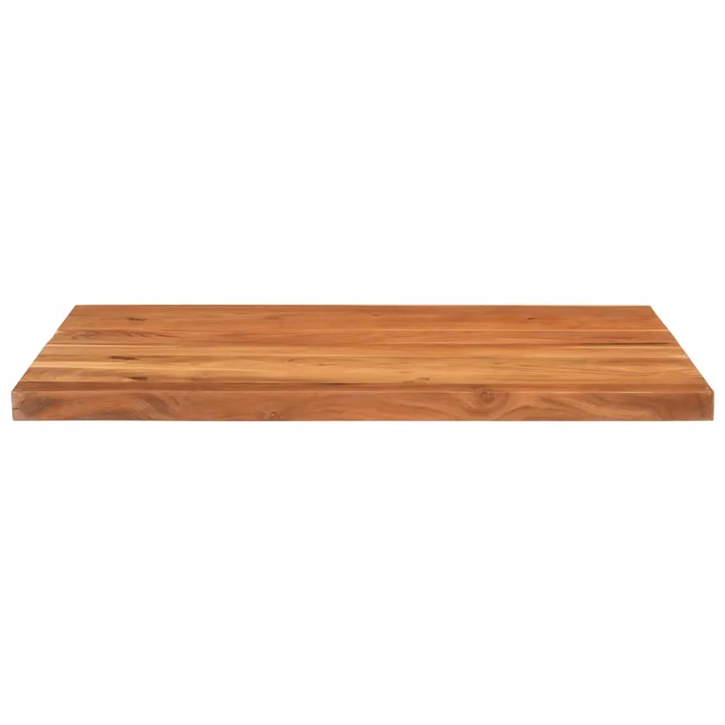 Piano Tavolo Rettangolare in Legno Massello di Acacia vidaXL, Marrone, L 110 cm x P 80 cm x H 3,8 cm – 2
