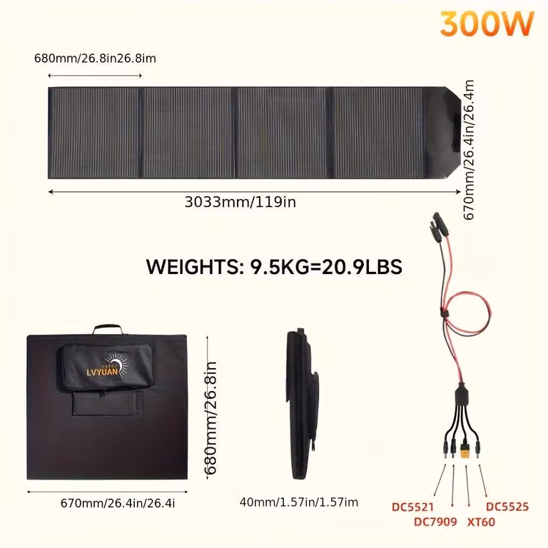 Pannello solare da 300W - Pannello solare - Sistema di energia solare - Cella solare - Modulo solare autonomo