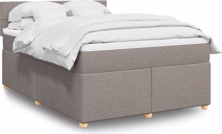 Maison Exclusive - Giroletto a Molle con Materasso Tortora 140x200 cm in Tessuto