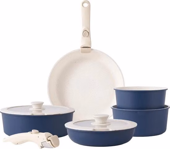 Set di pentole - Piatto da cottura con coperchio - Pentola da stufato - Padella - Wok