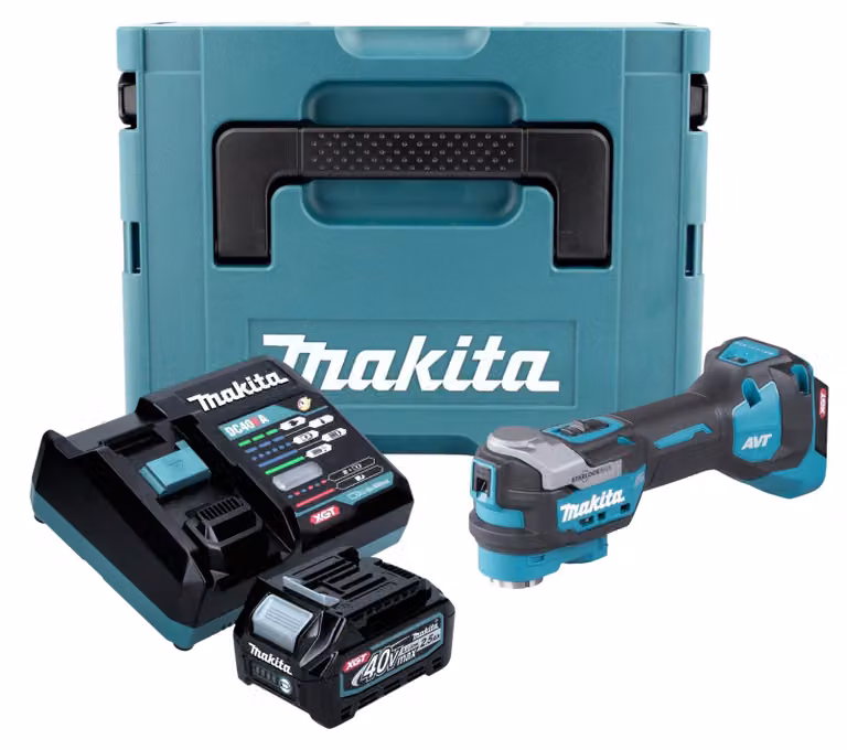 Makita TM 001 GD101 Utensile multifunzione a batteria 40 V max. Starlock Max Brushless + 1x batteria ricaricabile 2,5 Ah + caricabatterie + Makpac