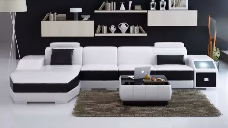 Wohnzimmer Ledersofa Ledercouch Couch Garnituren Sofa Couchtisch Wohnlandschaft