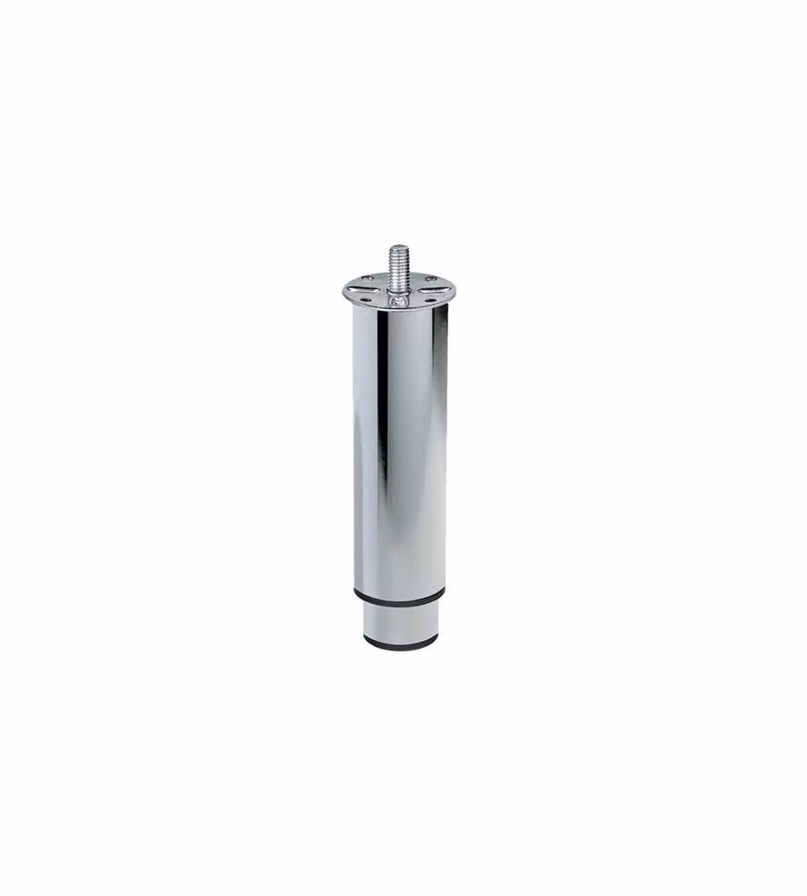 Piede tondo allungabile in metallo 42 - H.150 mm. Cromato
