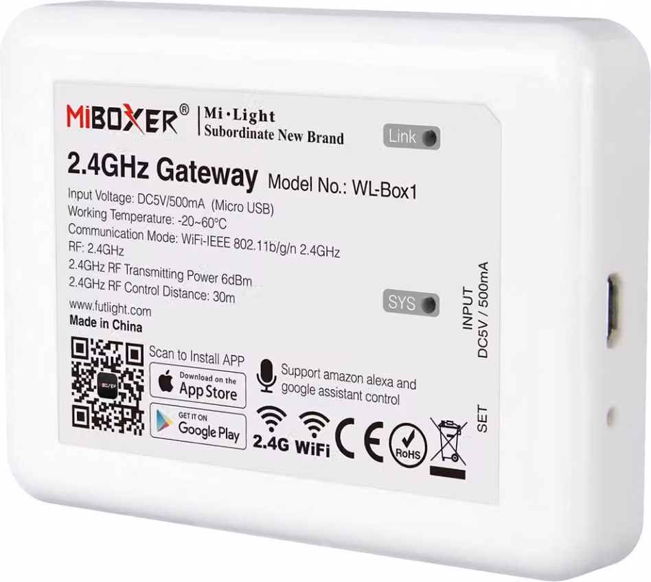 Soluzione LED Mi-Light MiBoxer RF Gateway WIFI WL-BOX2