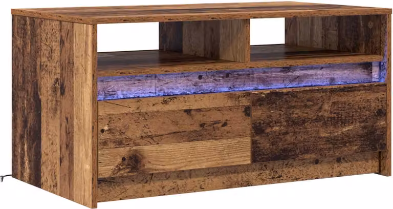 Tavolino da salotto con cassetto Legno vecchio 90 x 50 x 45 cm