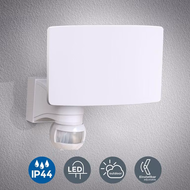 LED lampada da parete esterna, lampada esterna con rilevatore di movimento, bianco, 20W LED, 2300lm, 4000K bianco neutro, IP44