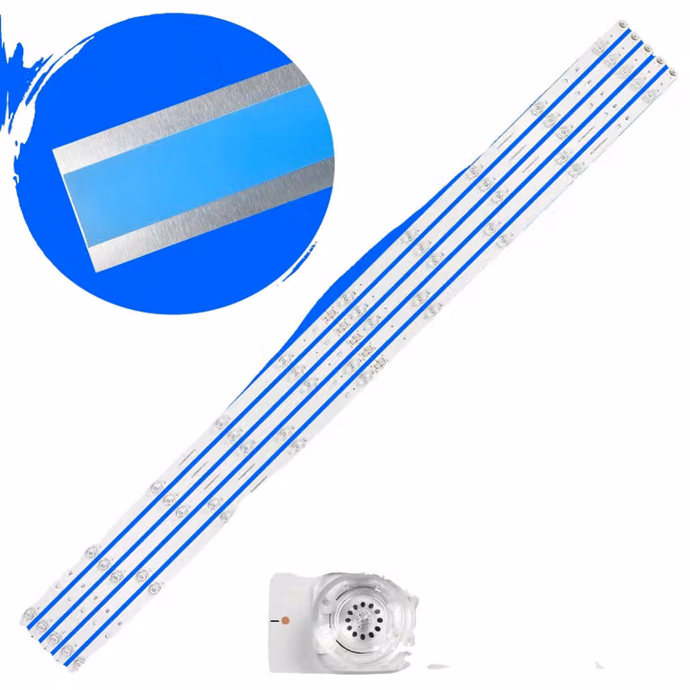 Strisce di retroilluminazione a LED, lunghezza 1076 mm, 5 pezzi per set, tensione LED 3 V, 10 perline di tipo A e 9 di tipo B per striscia, prodotto nuovo