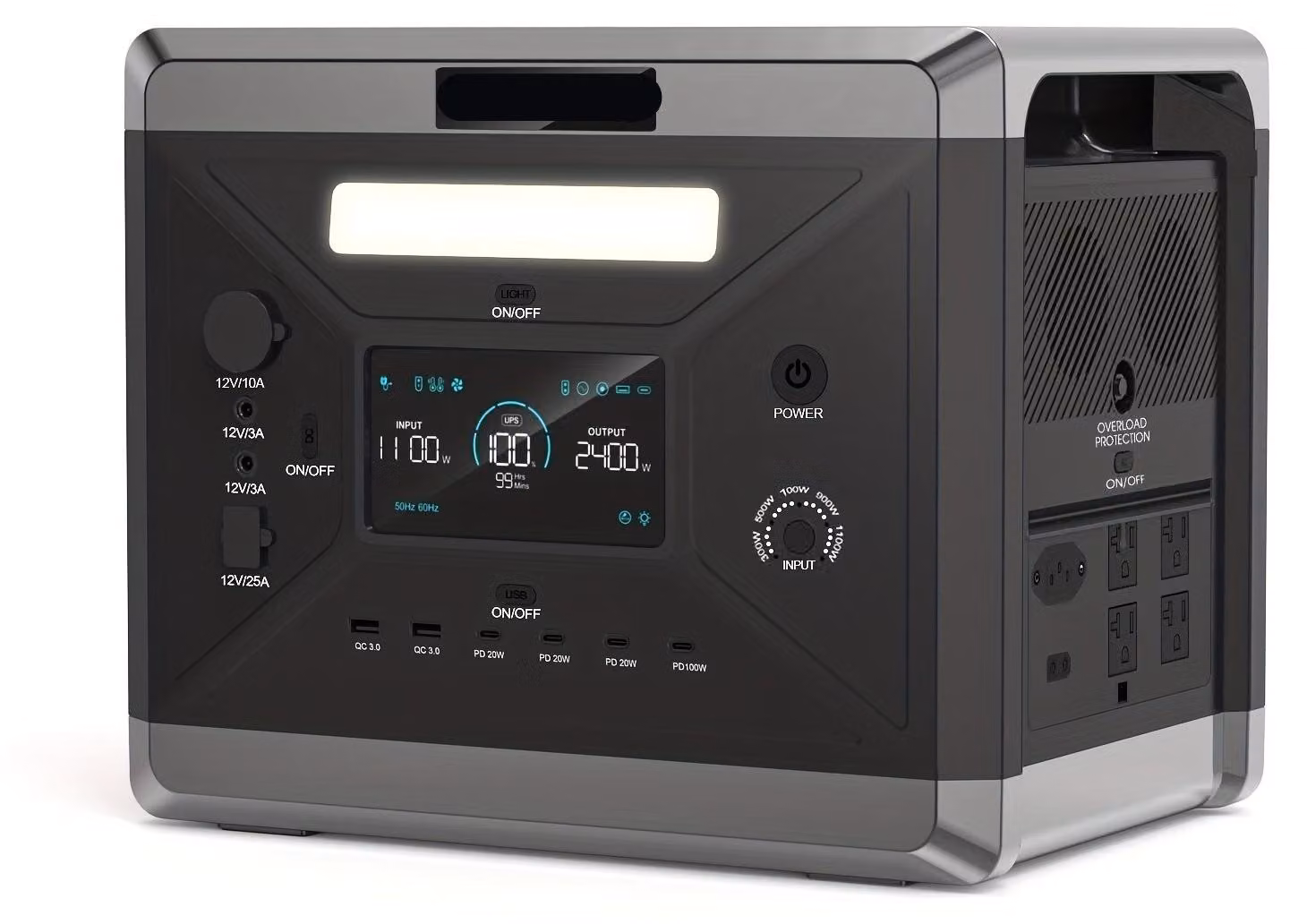 Generatore solare portatile - Centralina di alimentazione - Alimentazione mobile - Batteria solare - Batteria di backup