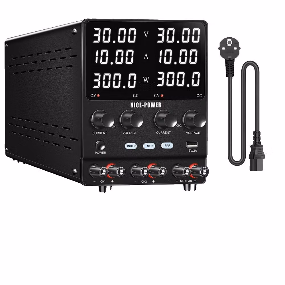 Alimentatore da laboratorio, bicanale, modalità di uscita multiple, 30V 10A, 220V