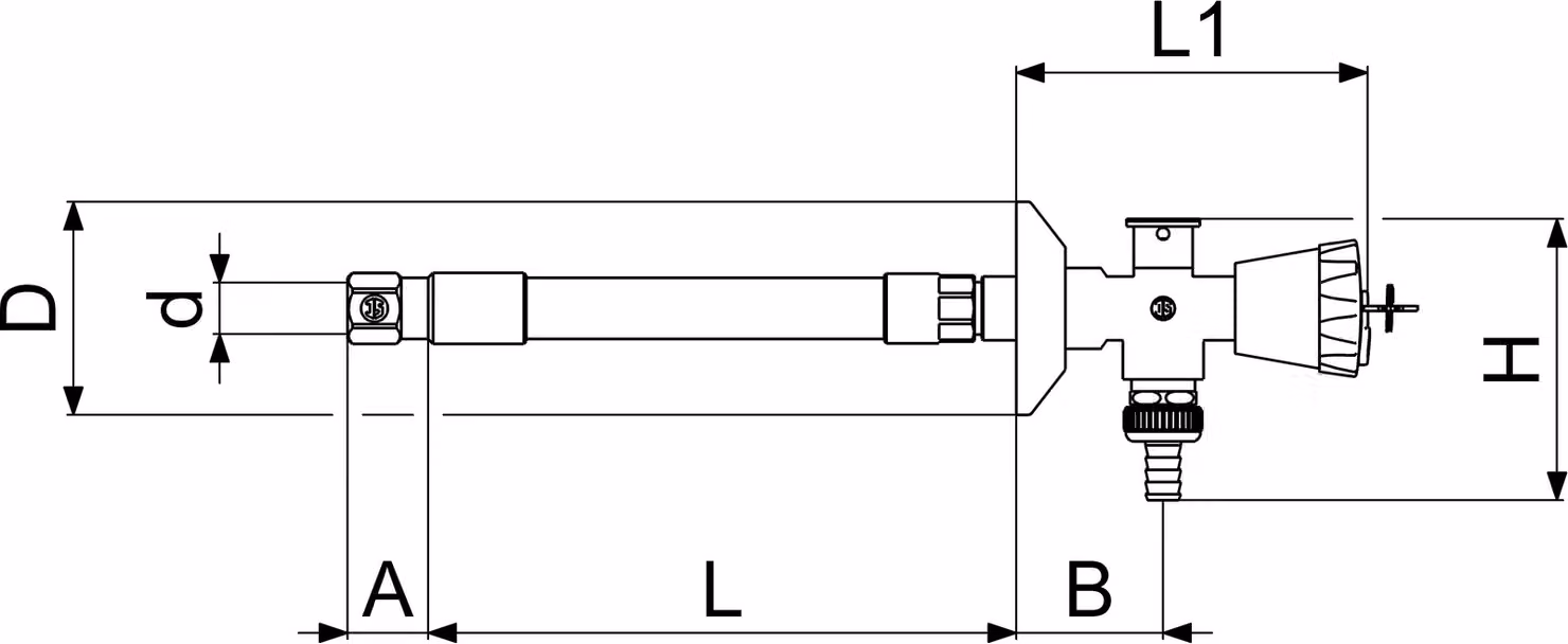 Js Frost-Tec Aussenarmatur, Rb+Rv 160-260Mm,Dn15,Gr:g/S Abschliessb