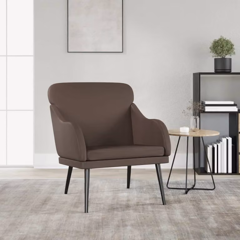 vidaXL Poltrona Marrone 63x76x80 cm Similpelle