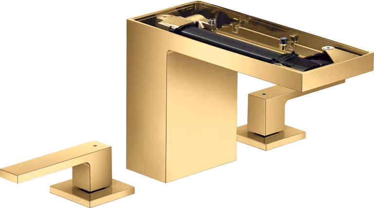hansgrohe AXOR MyEdition Mitigeur de lavabo 3 trous 110, avec vidage Push-Open, sans plaque, saillie 150mm, 47072990, 47072990
