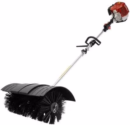 2.3 PS, spazzatrice a benzina da 52 cc, spazzatrice motorizzata, spazzaneve, pala per neve, spazzatrice portatile, spazzatrice a benzina, spazzatrice per la pulizia del prato, con manico curvo, 5500-8500 rpm