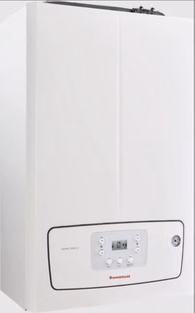 Caldaia a Condensazione Immergas Victrix Tera 28 V2 GPL con Kit Scarico Fumi in Acciaio Inox Grigio e Bianco
