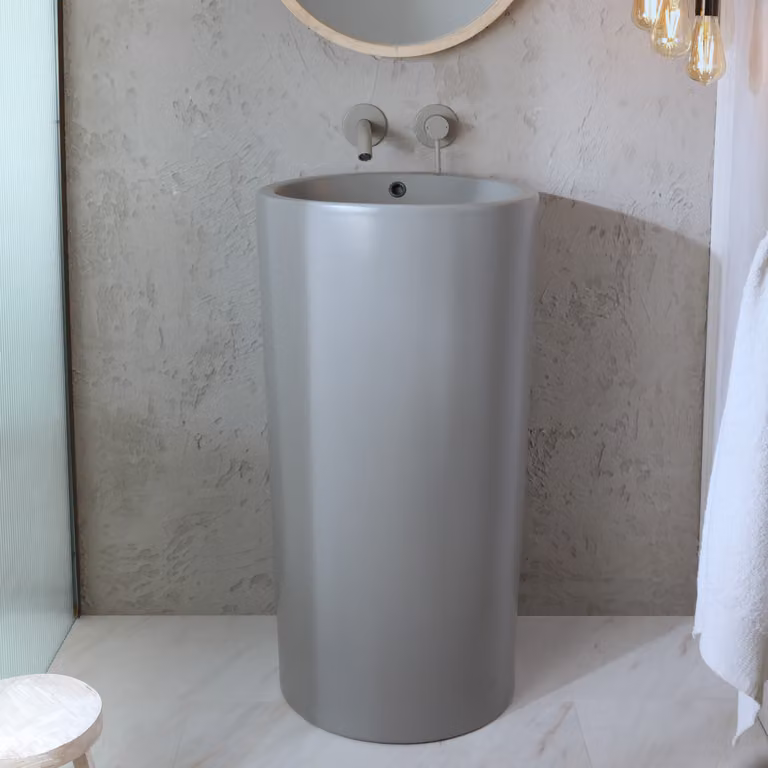 Lavabo Freestanding - Grigio (Pebble)- 460mm x 445mm (Senza Fori per la Rubinetteria) - Elements