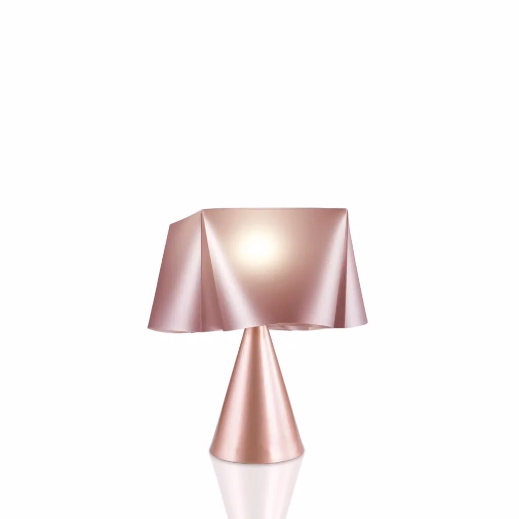 Lampada da scrivania moderna Wanda Polilux Linea Zero colore pink in metallo e plastica con attacco E14 – 2