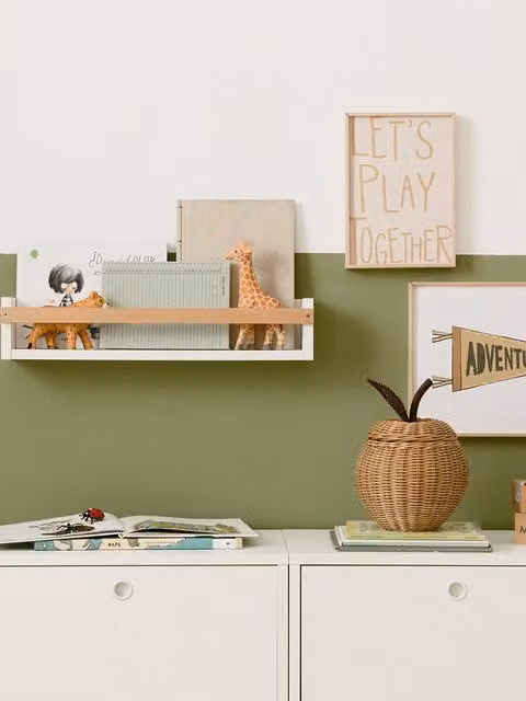 Scaffale Montessori Baume Kenay Home bianco per cameretta dei bambini L: 60 cm