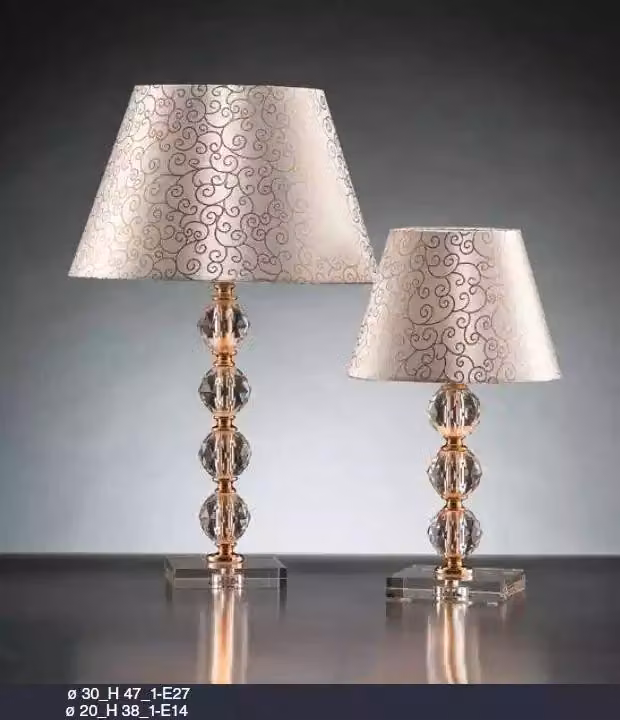 Tischleuchte Art déco Stil Kronleuchte Tisch Lampe Kristall Leuchte