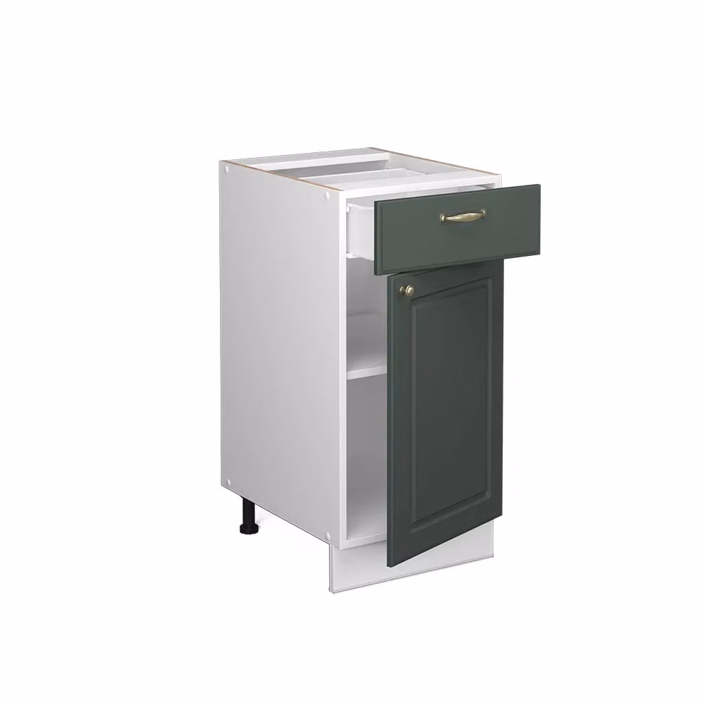 Mobiletto bagno Vicco Fame-Line verde-oro rustico con ante soft-close e ripiani interni L: 40 cm, H: 82 cm – 2