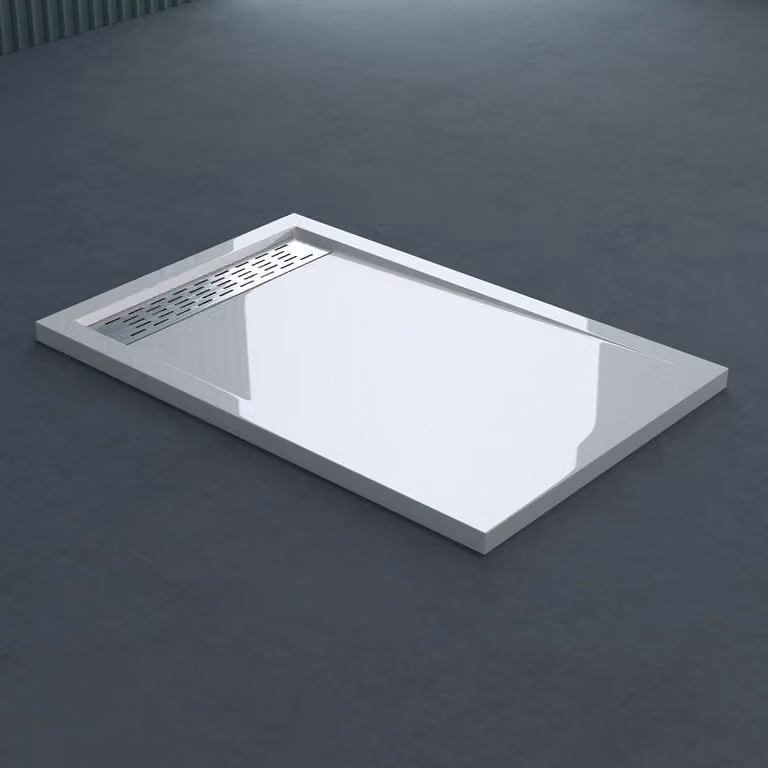 doporro Piatto Doccia 90x120x5cm, Piatto Doccia Rettangolare in Acrilico Xetro04W, Bianco