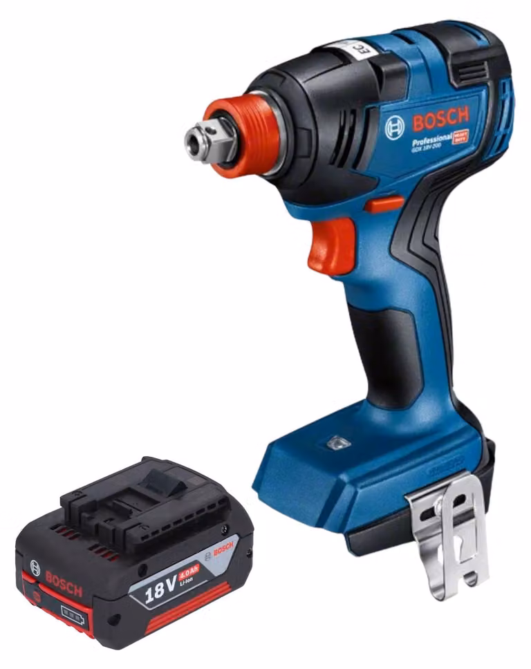 Avvitatore a impatto a batteria Bosch GDX 18V-200 Professional 18 V 200 Nm brushless + 1 batteria da 4,0 Ah - senza caricabatterie