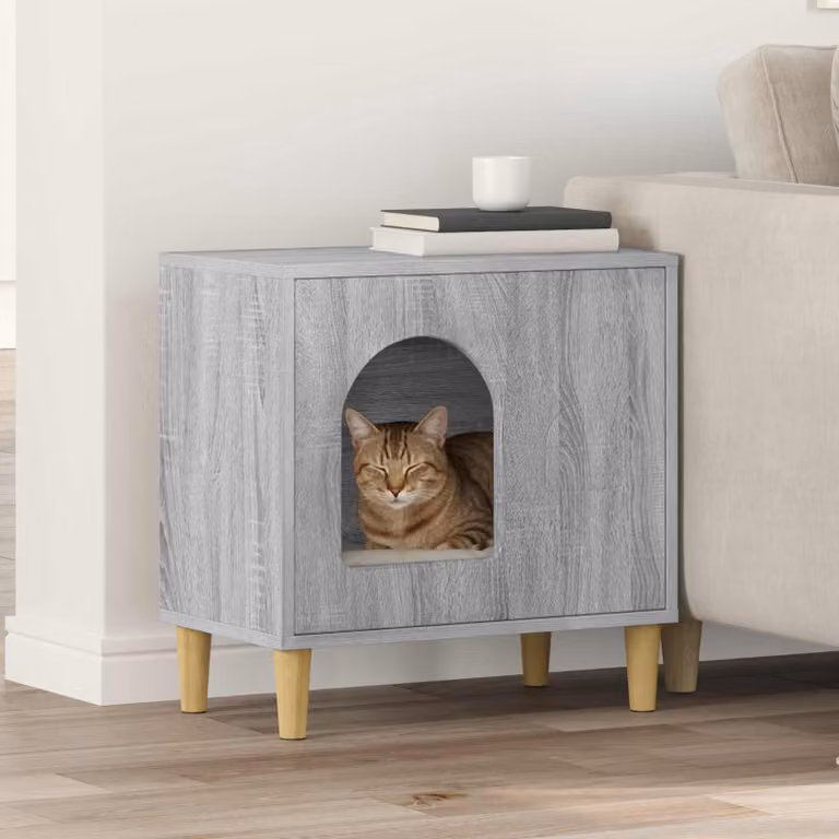 Casa per gatti vidaXL Sonoma grigio L: 51 cm, P: 30 cm, H: 52 cm