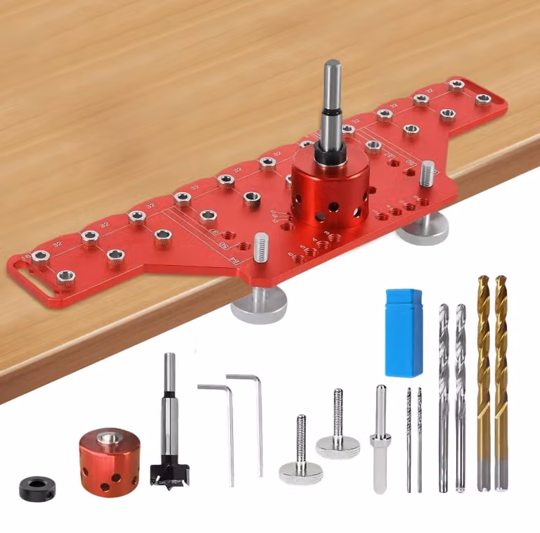 Omgoods - Dispositivo 2-in-1 per foratura di precisione nel legno