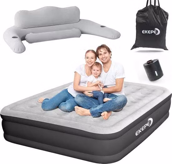 Materasso gonfiabile con pompa elettrica, comodo, resistente, da campeggio
