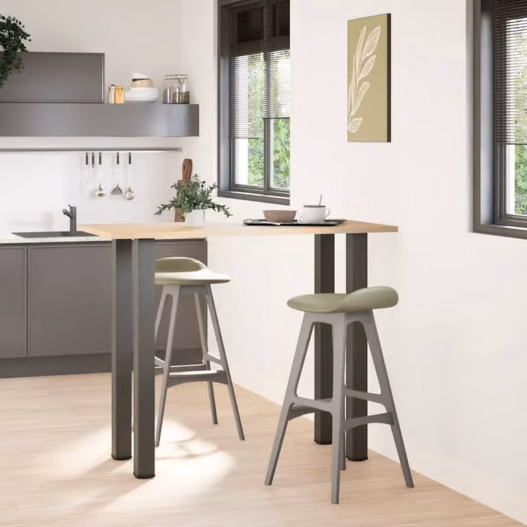 vidaXL Gambe per tavolo da bar 4 pz Antracite 110-112 cm Acciaio