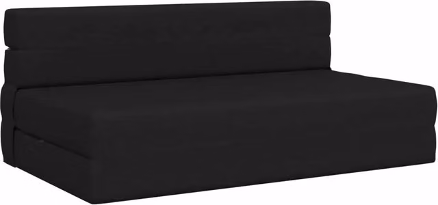 Divano letto | Sof¨¤ letto | Letto singolo Pieghevole Nero 152 x 86,5 x 60 cm Tessuto