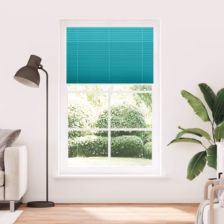 vidaXL Tenda Plissettata Verde petrolio 120x200 cm Larghezza Tessuto