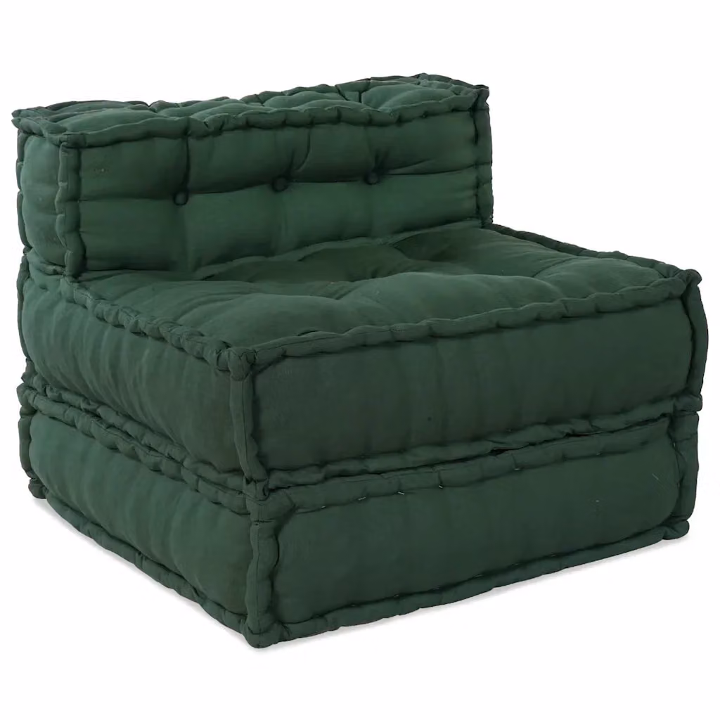 Divano componibile moderno vidaXL in tessuto verde L/P/H: 70 x 70 x 54 cm – 2