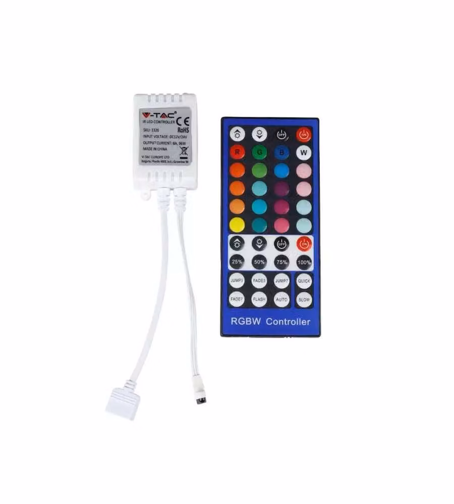 Controller per Strip LED RGB+W Dimmerabile con Telecomando 40 Tasti