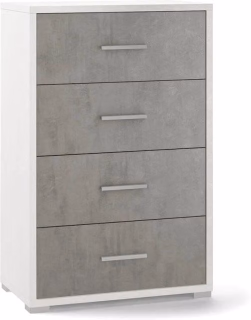 Mobile 4 Cassetti Kit Ossido Bianco cm 71x41x110h - Sarmog