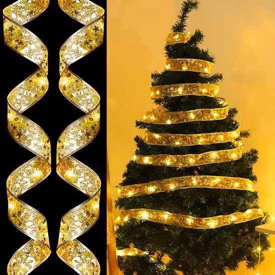 Decorazione natalizia con 50 LED - Catena luminosa brillante - 5 metri - Adatta per interni ed esterni