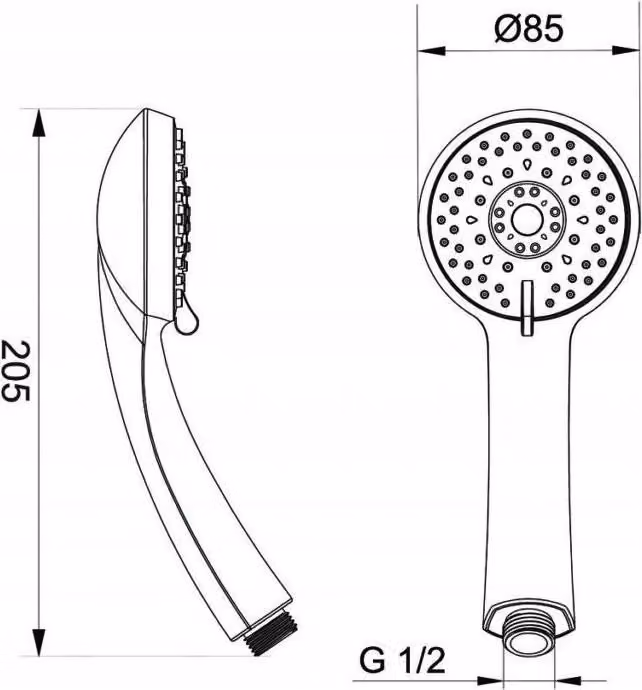 mANIGLIA DOCCIA A 5 VELOCITÀ