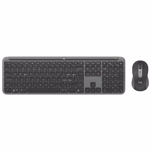 Combo Tastiera e Mouse Logitech Signature Slim MK950 Bluetooth e USB-A Grigio – 2