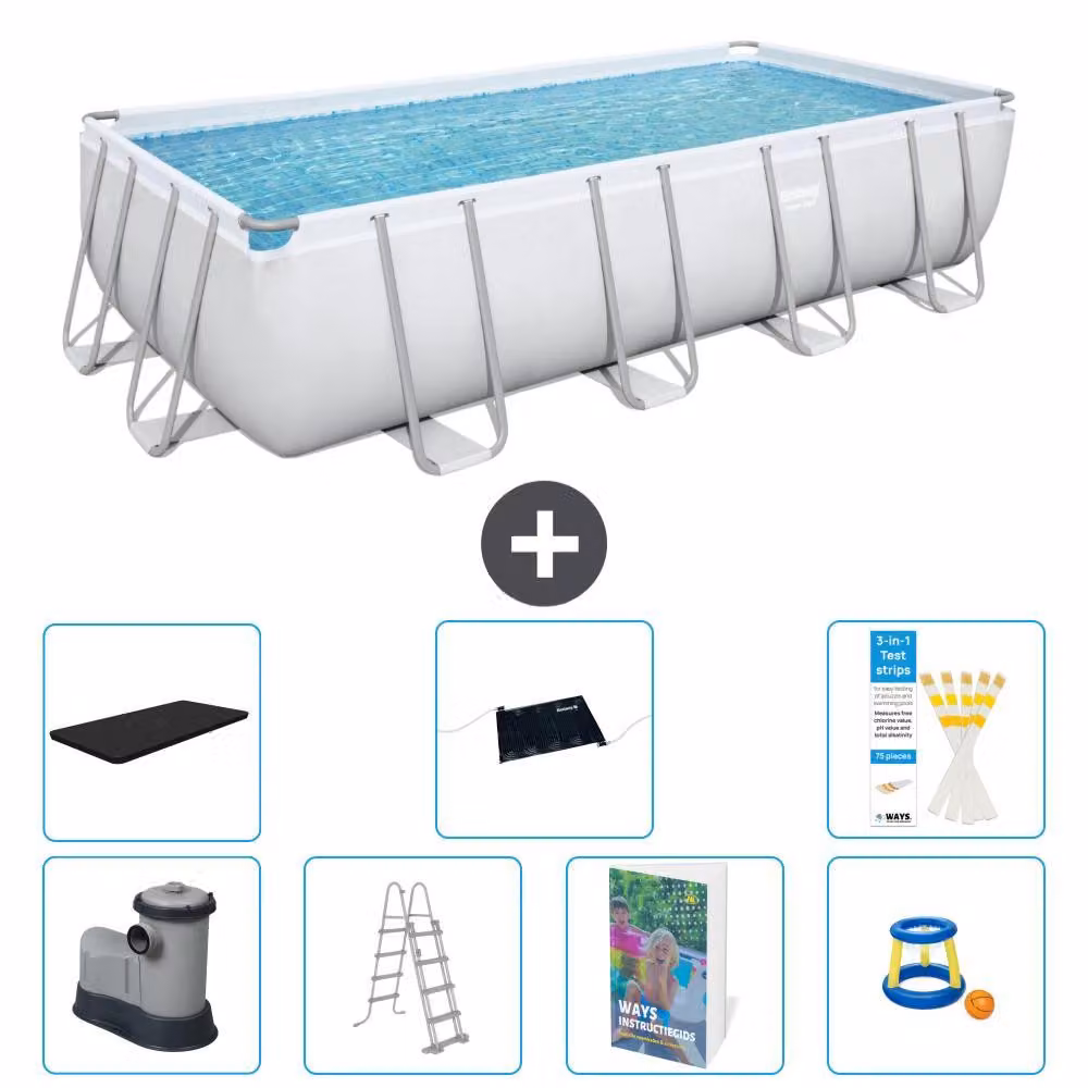 Bestway Power Steel, piscina rettangolare - 549x274x122 cm - 6 pezzi, modello S559