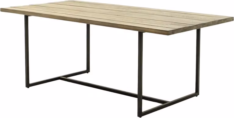 FURNLUX Tavolo da pranzo Flow Sand Oak And Graphite 200cm / Colore principale: Beige / Dimensioni: 200 x 76 x 100 cm